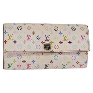 LOUIS VUITTON Multicolor Portefeuille Sarah Wallet White